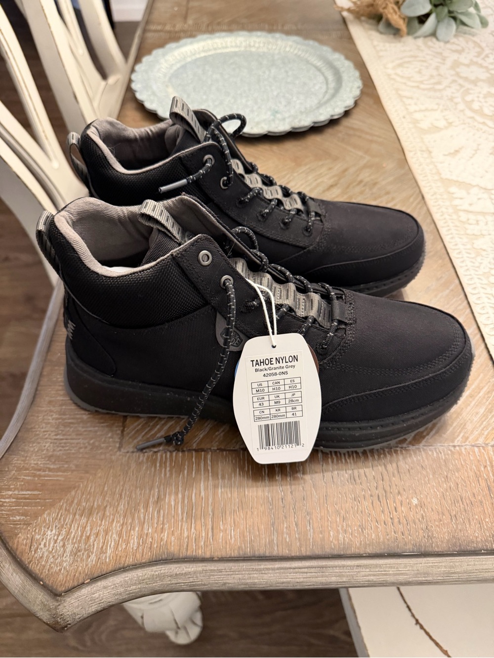 Hey Dude Tahoe Nylon Black Mid-Top Boots
